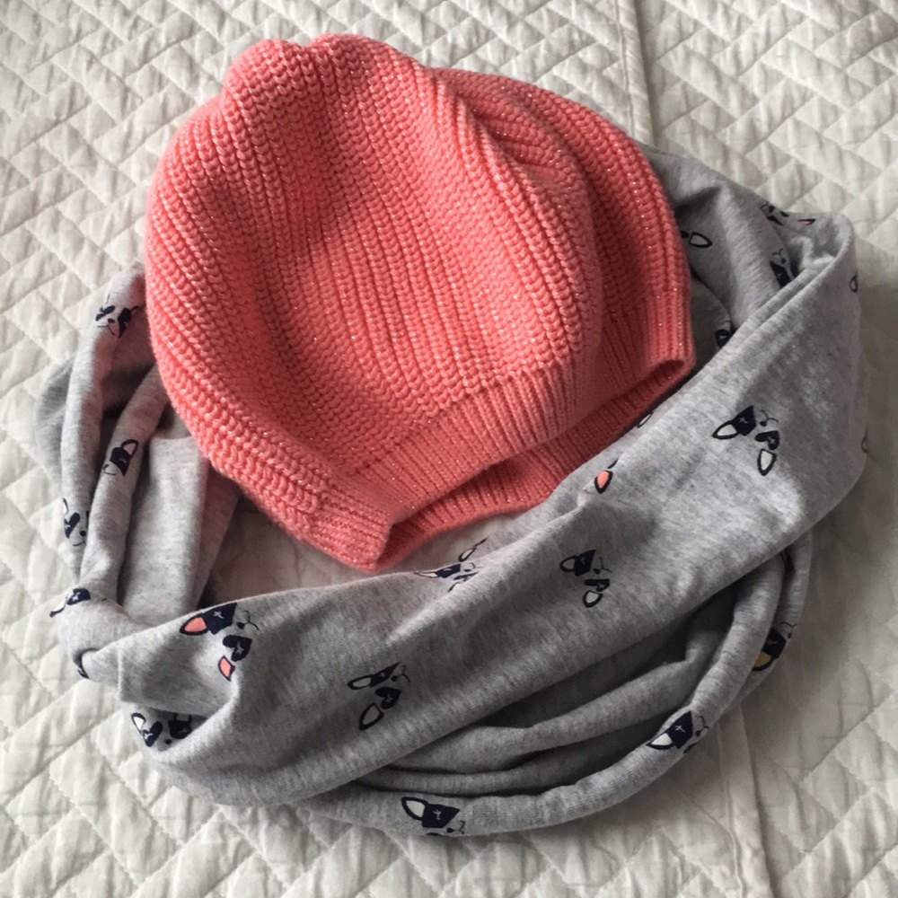 Little girl hat and infinity scarf